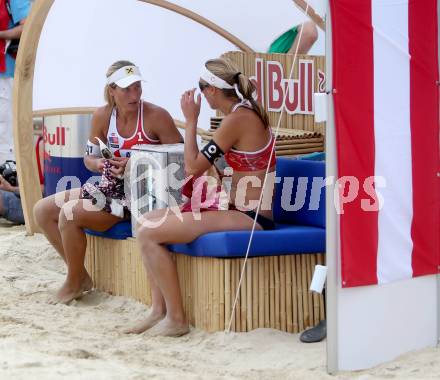 2015 CEV A1 Beachvolleyball Europameisterschaft.  Barbara Hansel, Stefanie Schwaiger (AUT). Klagenfurt, 28.7.2015.
Foto: Kuess
---
pressefotos, pressefotografie, kuess, qs, qspictures, sport, bild, bilder, bilddatenbank