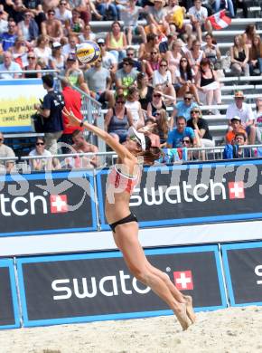 2015 CEV A1 Beachvolleyball Europameisterschaft.  Lena Maria Plesiutschnig, (AUT). Klagenfurt, 28.7.2015.
Foto: Kuess
---
pressefotos, pressefotografie, kuess, qs, qspictures, sport, bild, bilder, bilddatenbank