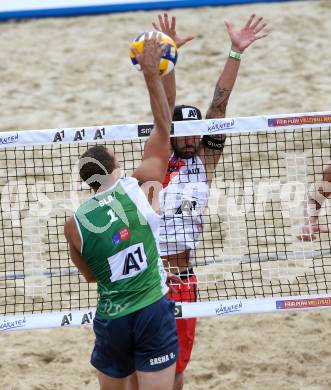 2015 CEV A1 Beachvolleyball Europameisterschaft. Clemens Doppler,  (AUT). Klagenfurt, 29.7.2015.
Foto: Kuess
---
pressefotos, pressefotografie, kuess, qs, qspictures, sport, bild, bilder, bilddatenbank