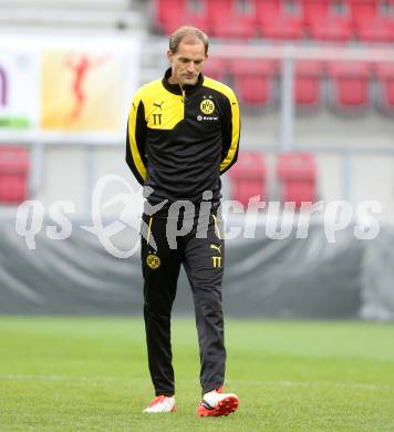 Fussball. UEFA Europa League 2015/2016. Third qualifying round. RZ Pellets WAC gegen Borussia Dortmund. Training Trainer Thomas Tuchel (Dortmund). Klagenfurt, am 29.7.2015.
Foto: Kuess 
---
pressefotos, pressefotografie, kuess, qs, qspictures, sport, bild, bilder, bilddatenbank