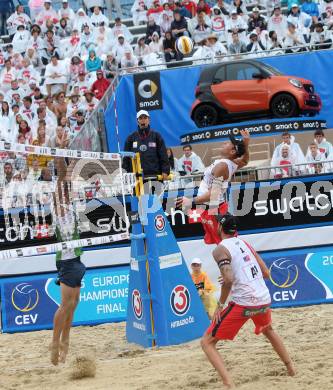 2015 CEV A1 Beachvolleyball Europameisterschaft. Clemens Doppler, Alexander Horst (AUT). Klagenfurt, 29.7.2015.
Foto: Kuess
---
pressefotos, pressefotografie, kuess, qs, qspictures, sport, bild, bilder, bilddatenbank