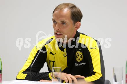 Fussball. UEFA Europa League 2015/2016. Third qualifying round. RZ Pellets WAC gegen Borussia Dortmund. Pressekonferenz. Trainer Thomas Tuchel (Dortmund). Klagenfurt, am 29.7.2015.
Foto: Kuess 
---
pressefotos, pressefotografie, kuess, qs, qspictures, sport, bild, bilder, bilddatenbank