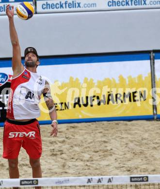 2015 CEV A1 Beachvolleyball Europameisterschaft. Clemens Doppler,  (AUT). Klagenfurt, 29.7.2015.
Foto: Kuess
---
pressefotos, pressefotografie, kuess, qs, qspictures, sport, bild, bilder, bilddatenbank