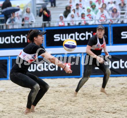 2015 CEV A1 Beachvolleyball Europameisterschaft. Lena Maria PLESIUTSCHNIG, Katharina Elisabeth SCHUETZENHOEFER (AUT). Klagenfurt, 28.7.2015.
Foto: Kuess
---
pressefotos, pressefotografie, kuess, qs, qspictures, sport, bild, bilder, bilddatenbank