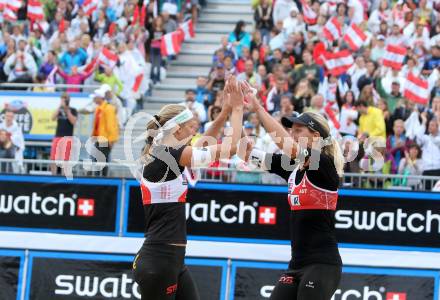 2015 CEV A1 Beachvolleyball Europameisterschaft. Stefanie Schwaiger, Barbara Hansel (AUT). Klagenfurt, 30.7.2015.
Foto: Kuess
---
pressefotos, pressefotografie, kuess, qs, qspictures, sport, bild, bilder, bilddatenbank