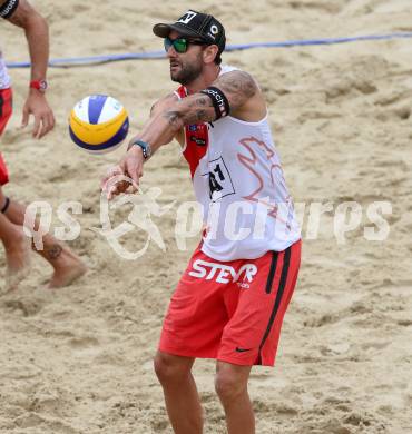 2015 CEV A1 Beachvolleyball Europameisterschaft.  Clemens Doppler (AUT). Klagenfurt, 30.7.2015.
Foto: Kuess
---
pressefotos, pressefotografie, kuess, qs, qspictures, sport, bild, bilder, bilddatenbank