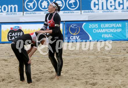 2015 CEV A1 Beachvolleyball Europameisterschaft. Valerie TEUFL, Bianca Zass (AUT). Klagenfurt, 30.7.2015.
Foto: Kuess
---
pressefotos, pressefotografie, kuess, qs, qspictures, sport, bild, bilder, bilddatenbank