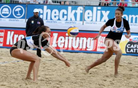 2015 CEV A1 Beachvolleyball Europameisterschaft. Laura LONGUET, Alexandra JUPITER (FRA). Klagenfurt, 30.7.2015.
Foto: Kuess
---
pressefotos, pressefotografie, kuess, qs, qspictures, sport, bild, bilder, bilddatenbank