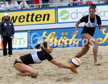 2015 CEV A1 Beachvolleyball Europameisterschaft. Laura LONGUET, Alexandra JUPITER (FRA). Klagenfurt, 30.7.2015.
Foto: Kuess
---
pressefotos, pressefotografie, kuess, qs, qspictures, sport, bild, bilder, bilddatenbank