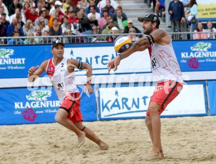 2015 CEV A1 Beachvolleyball Europameisterschaft. Alexander Horst, Clemens Doppler (AUT). Klagenfurt, 30.7.2015.
Foto: Kuess
---
pressefotos, pressefotografie, kuess, qs, qspictures, sport, bild, bilder, bilddatenbank