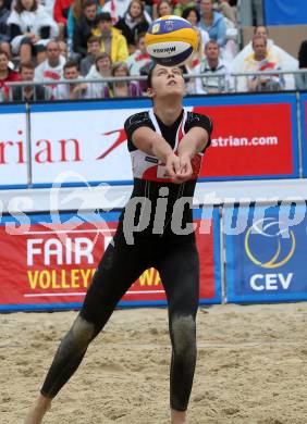 2015 CEV A1 Beachvolleyball Europameisterschaft. Nadine STRAUSS,  (AUT). Klagenfurt, 29.7.2015.
Foto: Kuess
---
pressefotos, pressefotografie, kuess, qs, qspictures, sport, bild, bilder, bilddatenbank