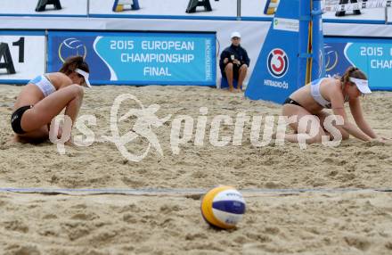 2015 CEV A1 Beachvolleyball Europameisterschaft. Lena Maria PLESIUTSCHNIG, Katharina Elisabeth SCHUETZENHOEFER (AUT). Klagenfurt, 30.7.2015.
Foto: Kuess
---
pressefotos, pressefotografie, kuess, qs, qspictures, sport, bild, bilder, bilddatenbank