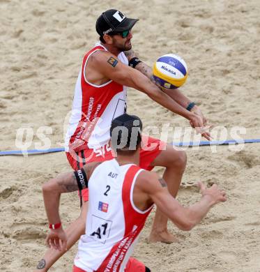 2015 CEV A1 Beachvolleyball Europameisterschaft. Alexander Horst, Clemens Doppler (AUT). Klagenfurt, 30.7.2015.
Foto: Kuess
---
pressefotos, pressefotografie, kuess, qs, qspictures, sport, bild, bilder, bilddatenbank