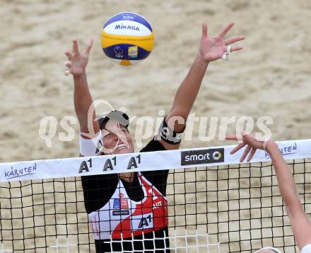 2015 CEV A1 Beachvolleyball Europameisterschaft. Barbara Hansel,  (AUT). Klagenfurt, 30.7.2015.
Foto: Kuess
---
pressefotos, pressefotografie, kuess, qs, qspictures, sport, bild, bilder, bilddatenbank