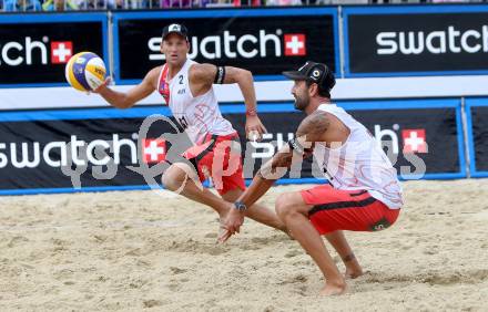 2015 CEV A1 Beachvolleyball Europameisterschaft. Alexander Horst, Clemens Doppler (AUT). Klagenfurt, 30.7.2015.
Foto: Kuess
---
pressefotos, pressefotografie, kuess, qs, qspictures, sport, bild, bilder, bilddatenbank