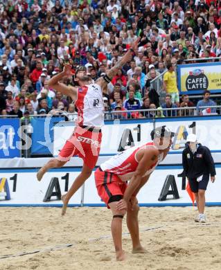 2015 CEV A1 Beachvolleyball Europameisterschaft. Alexander Horst, Clemens Doppler (AUT). Klagenfurt, 30.7.2015.
Foto: Kuess
---
pressefotos, pressefotografie, kuess, qs, qspictures, sport, bild, bilder, bilddatenbank