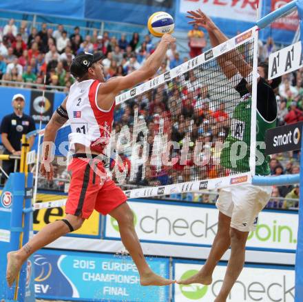 2015 CEV A1 Beachvolleyball Europameisterschaft. Alexander Horst, (AUT). Klagenfurt, 30.7.2015.
Foto: Kuess
---
pressefotos, pressefotografie, kuess, qs, qspictures, sport, bild, bilder, bilddatenbank