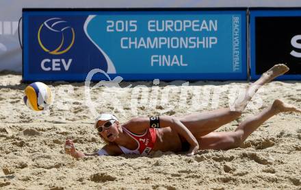 2015 CEV A1 Beachvolleyball Europameisterschaft.  Barbara Hansel,  (AUT). Klagenfurt, 31.7.2015.
Foto: Kuess
---
pressefotos, pressefotografie, kuess, qs, qspictures, sport, bild, bilder, bilddatenbank