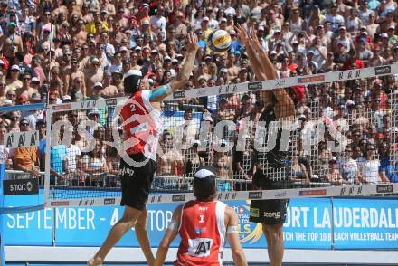 2015 CEV A1 Beachvolleyball Europameisterschaft. Jubel Robin Seidl, Alexander Xandi Huber  (AUT). Klagenfurt, 31.7.2015.
Foto: Kuess
---
pressefotos, pressefotografie, kuess, qs, qspictures, sport, bild, bilder, bilddatenbank