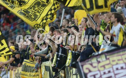 Fussball. UEFA Europa League 2015/2016. Third qualifying round. RZ Pellets WAC gegen Borussia Dortmund. Fans (Dortmund). Klagenfurt, am 30.7.2015.
Foto: Kuess 
---
pressefotos, pressefotografie, kuess, qs, qspictures, sport, bild, bilder, bilddatenbank