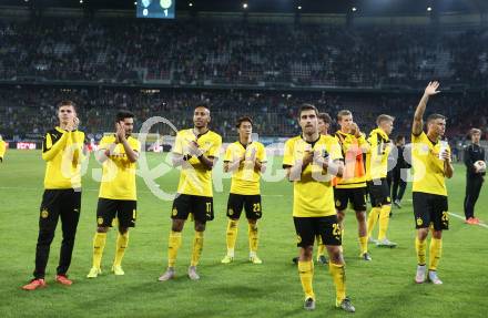 Fussball. UEFA Europa League 2015/2016. Third qualifying round. RZ Pellets WAC gegen Borussia Dortmund. Jubel (Dortmund). Klagenfurt, am 30.7.2015.
Foto: Kuess 
---
pressefotos, pressefotografie, kuess, qs, qspictures, sport, bild, bilder, bilddatenbank