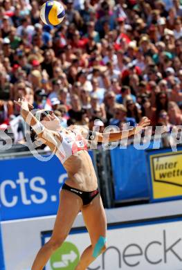 2015 CEV A1 Beachvolleyball Europameisterschaft. Stefani Schwaiger,   (AUT). Klagenfurt, 31.7.2015.
Foto: Kuess
---
pressefotos, pressefotografie, kuess, qs, qspictures, sport, bild, bilder, bilddatenbank