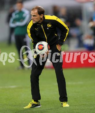 Fussball. UEFA Europa League 2015/2016. Third qualifying round. RZ Pellets WAC gegen Borussia Dortmund. Trainer Thomas Tuchel (Dortmund). Klagenfurt, am 30.7.2015.
Foto: Kuess 
---
pressefotos, pressefotografie, kuess, qs, qspictures, sport, bild, bilder, bilddatenbank