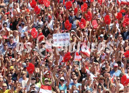 2015 CEV A1 Beachvolleyball Europameisterschaft.  Fans. Klagenfurt, 31.7.2015.
Foto: Kuess
---
pressefotos, pressefotografie, kuess, qs, qspictures, sport, bild, bilder, bilddatenbank