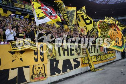 Fussball. UEFA Europa League 2015/2016. Third qualifying round. RZ Pellets WAC gegen Borussia Dortmund. Fans (Dortmund). Klagenfurt, am 30.7.2015.
Foto: Kuess 
---
pressefotos, pressefotografie, kuess, qs, qspictures, sport, bild, bilder, bilddatenbank