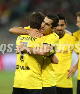 Fussball. UEFA Europa League 2015/2016. Third qualifying round. RZ Pellets WAC gegen Borussia Dortmund. torjubel  Jonas Hofmann (Dortmund). Klagenfurt, am 30.7.2015.
Foto: Kuess 
---
pressefotos, pressefotografie, kuess, qs, qspictures, sport, bild, bilder, bilddatenbank