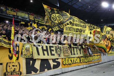 Fussball. UEFA Europa League 2015/2016. Third qualifying round. RZ Pellets WAC gegen Borussia Dortmund. Woethersee Stadion, Fans. Klagenfurt, am 30.7.2015.
Foto: Kuess 
---
pressefotos, pressefotografie, kuess, qs, qspictures, sport, bild, bilder, bilddatenbank