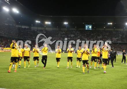 Fussball. UEFA Europa League 2015/2016. Third qualifying round. RZ Pellets WAC gegen Borussia Dortmund. Jubel (Dortmund). Klagenfurt, am 30.7.2015.
Foto: Kuess 
---
pressefotos, pressefotografie, kuess, qs, qspictures, sport, bild, bilder, bilddatenbank