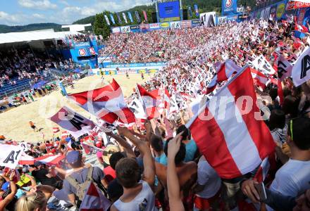 2015 CEV A1 Beachvolleyball Europameisterschaft.  Fans (AUT). Klagenfurt, 31.7.2015.
Foto: Kuess
---
pressefotos, pressefotografie, kuess, qs, qspictures, sport, bild, bilder, bilddatenbank