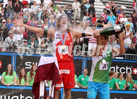 2015 CEV A1 Beachvolleyball Europameisterschaft. Alex RANGHIERI (ITA), Aleksandrs SAMOILOVS (LAT). Klagenfurt, 2.8.2015
Foto: Kuess
---
pressefotos, pressefotografie, kuess, qs, qspictures, sport, bild, bilder, bilddatenbank