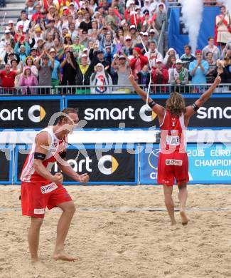 2015 CEV A1 Beachvolleyball Europameisterschaft. Janis SMEDINS, Aleksandrs SAMOILOVS (LAT). Klagenfurt, 2.8.2015
Foto: Kuess
---
pressefotos, pressefotografie, kuess, qs, qspictures, sport, bild, bilder, bilddatenbank