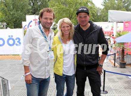 2015 CEV A1 Beachvolleyball Europameisterschaft. Peter Paco Wrolich, Jan Ullrich mit Frau Sara. Klagenfurt, 2.8.2015.
Foto: Kuess
---
pressefotos, pressefotografie, kuess, qs, qspictures, sport, bild, bilder, bilddatenbank