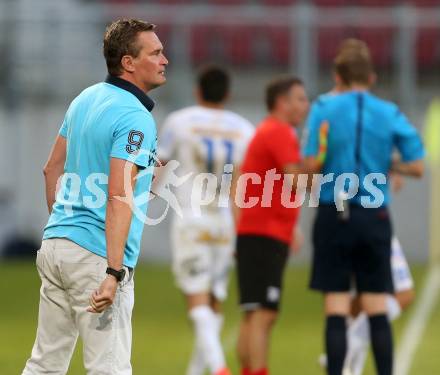 Fussball. Sky go Erste Liga. SK Austria Klagenfurt gegen Floridsdorfer AC.  Trainer Manfred Bender (Austria). KLagenfurt, am 4.8.2015.
foto: kuess
---
pressefotos, pressefotografie, kuess, qs, qspictures, sport, bild, bilder, bilddatenbank