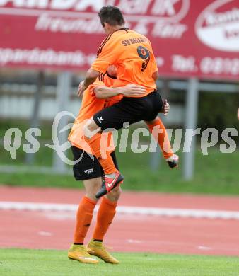 Fussball Unterliga West. VSV gegen Dellach/Drau. Torjubel Amer Jukan (Dellach). Villach Lind, am 1.8.2015.
Foto: Kuess
---
pressefotos, pressefotografie, kuess, qs, qspictures, sport, bild, bilder, bilddatenbank