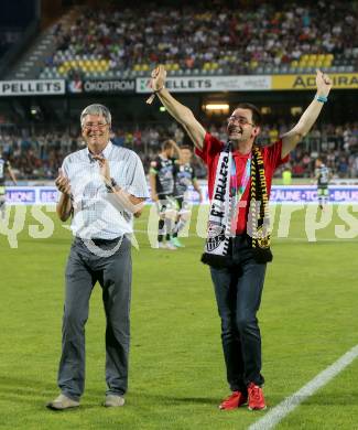 Fussball tipico Bundesliga. RZ Pellets WAC gegen SK Puntigamer Sturm Graz.  Landeshauptmann Peter Kaiser, Olympiasieger Golf, Special Olympics, Alexander Flechl. Wolfsberg, am 12.8.2015.
Foto: Kuess
Foto: Kuess

---
pressefotos, pressefotografie, kuess, qs, qspictures, sport, bild, bilder, bilddatenbank