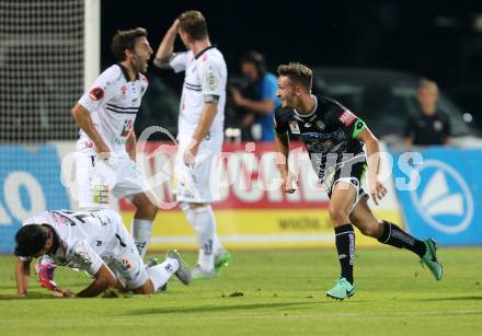 Fussball tipico Bundesliga. RZ Pellets WAC gegen SK Puntigamer Sturm Graz.  Torjubel Donis Avdijaj (Sturm). Wolfsberg, am 12.8.2015.
Foto: Kuess
Foto: Kuess

---
pressefotos, pressefotografie, kuess, qs, qspictures, sport, bild, bilder, bilddatenbank