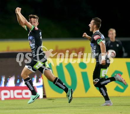 Fussball tipico Bundesliga. RZ Pellets WAC gegen SK Puntigamer Sturm Graz.  Torjubel Donis Avdijaj (Sturm). Wolfsberg, am 12.8.2015.
Foto: Kuess
Foto: Kuess

---
pressefotos, pressefotografie, kuess, qs, qspictures, sport, bild, bilder, bilddatenbank