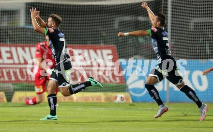 Fussball tipico Bundesliga. RZ Pellets WAC gegen SK Puntigamer Sturm Graz.  Torjubel Donis Avdijaj (Sturm). Wolfsberg, am 12.8.2015.
Foto: Kuess
Foto: Kuess

---
pressefotos, pressefotografie, kuess, qs, qspictures, sport, bild, bilder, bilddatenbank