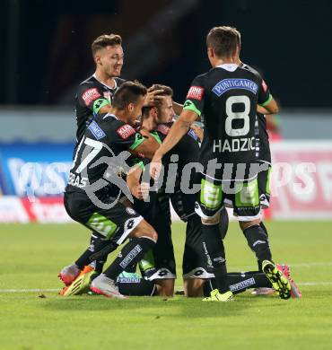 Fussball tipico Bundesliga. RZ Pellets WAC gegen SK Puntigamer Sturm Graz.  Torjubel Josip Tadic (Sturm). Wolfsberg, am 12.8.2015.
Foto: Kuess
Foto: Kuess

---
pressefotos, pressefotografie, kuess, qs, qspictures, sport, bild, bilder, bilddatenbank