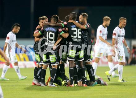 Fussball tipico Bundesliga. RZ Pellets WAC gegen SK Puntigamer Sturm Graz.  Torjubel Josip Tadic (Sturm). Wolfsberg, am 12.8.2015.
Foto: Kuess
Foto: Kuess

---
pressefotos, pressefotografie, kuess, qs, qspictures, sport, bild, bilder, bilddatenbank