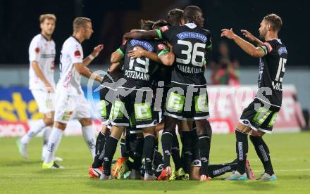 Fussball tipico Bundesliga. RZ Pellets WAC gegen SK Puntigamer Sturm Graz.  Torjubel Josip Tadic (Sturm). Wolfsberg, am 12.8.2015.
Foto: Kuess
Foto: Kuess

---
pressefotos, pressefotografie, kuess, qs, qspictures, sport, bild, bilder, bilddatenbank