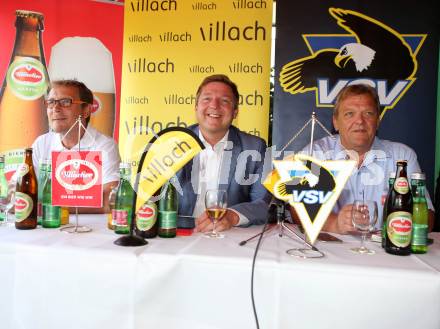 Eishockey. VSV. Hannu Jaervenpaeae, Guenther Albel, Gilbert Isep. Villach, 13.8.2015.
Foto: Kuess
---
pressefotos, pressefotografie, kuess, qs, qspictures, sport, bild, bilder, bilddatenbank