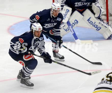 Eishockey Testspiel. VSV gegen Stavagner Oilers. Michael Grabner, Nico Brunner (VSV). Villach, am 15.8.2015.
Foto: Kuess
---
pressefotos, pressefotografie, kuess, qs, qspictures, sport, bild, bilder, bilddatenbank