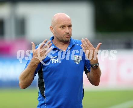 Fussball. Regionalliga. WAC Amateure gegen BW Linz. Trainer Harald Tatschl (WAC),. Wolfsberg, 16.8.2015.
Foto: Kuess
---
pressefotos, pressefotografie, kuess, qs, qspictures, sport, bild, bilder, bilddatenbank