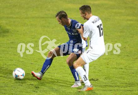 Fussball. Regionalliga. WAC Amateure gegen BW Linz. Julian Salentinig(WAC), Kevin Vaschauner (Linz). Wolfsberg, 16.8.2015.
Foto: Kuess
---
pressefotos, pressefotografie, kuess, qs, qspictures, sport, bild, bilder, bilddatenbank