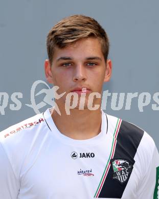 Fussball. RZ Pellets WAC. Akademie U18. Mannschaftsfototermin.  Michael Augustin. Klagenfurt, 18.8.2015.
Foto: Kuess
---
pressefotos, pressefotografie, kuess, qs, qspictures, sport, bild, bilder, bilddatenbank